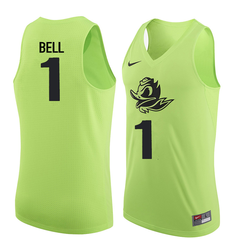 Men Oregon Ducks #1 Jordan Bell College Basketball Jerseys Sale-Electric Green